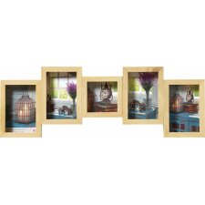 Gallery frame Rustic 4 photos 10x15 cm and 10x10 cm nature