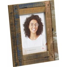 Portafoto in legno Dupla 13x18 cm blu-rosa