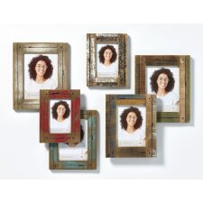 Wooden photo frame Dupla 13x18 cm red-green
