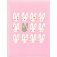Baby dagboek Schattige konijntjes roze