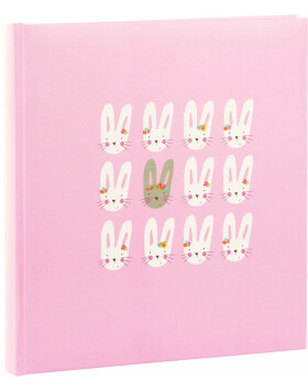 Babyalbum Schattige konijntjes roze