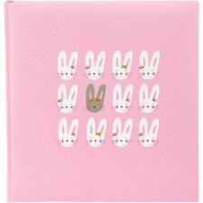 Babyalbum Schattige konijntjes roze