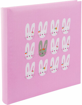 Goldbuch Photo Album Cute bunnies pink 25x25 cm 60 białych stron
