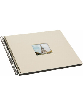 Goldbuch Álbum espiral Bella Vista gris arena 34x30 cm 40 páginas negras