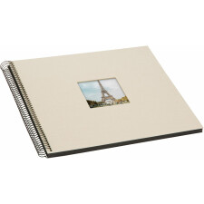 Goldbuch Album à spirales Bella Vista gris sable 34x30 cm 40 pages noires