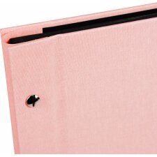 Schroefalbum Bella Vista rosé 30x25 cm zwarte paginas