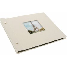Album śrubowy Bella Vista piaskowy szary 30x25 cm czarne strony