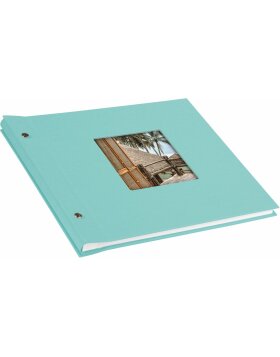 Schroefalbum Bella Vista aqua 30x25 cm witte paginas