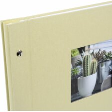 Schroefalbum Bella Vista limoengroen 30x25 cm witte paginas