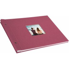 Schroef Album Bella Vista fuchsia 39x31 cm witte paginas