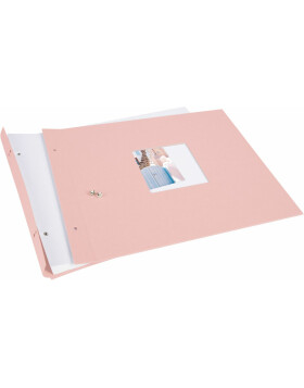 Schroefalbum Bella Vista rosé 39x31 cm witte paginas