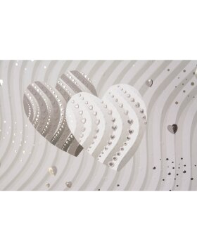 Goldbuch Album spirale dinvités Silver Hearts 29x23 cm 50 pages blanches