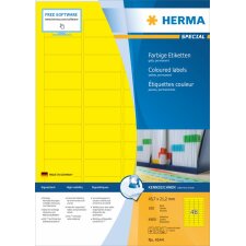 Herma SPECIAL Coloured labels A4, 45,7 x 21,2 mm, yellow, permanent adhesion