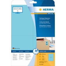 Herma SPECIAL Coloured labels A4, 105 x 148  mm, blue, removable