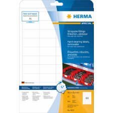 Herma SPECIAL Weatherproof film labels A4, 48,3 x 25,4 mm, white, extremely strong adhesion, removable