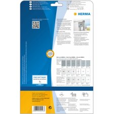 Herma SPECIAL Rating plate labels, silver A4, 210 x 297 mm, extremely strong adhesion, weatherproof, tearproof