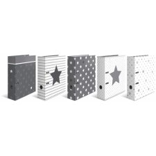 Herma Motif file A4 stars - grey with border