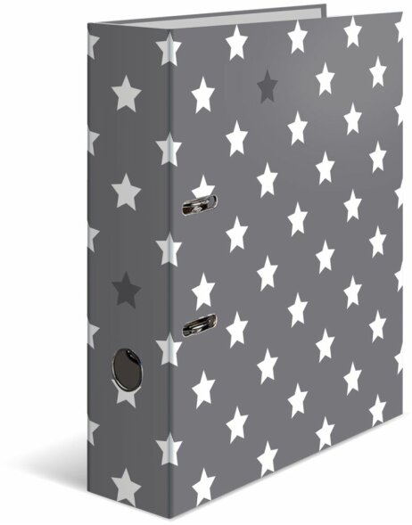 Herma Motif file A4 stars - grey with white stars