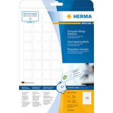 Étiquettes en plastique Herma résistantes aux intempéries A4, 24 x 24 mm, blanches, extrêmement adhésives