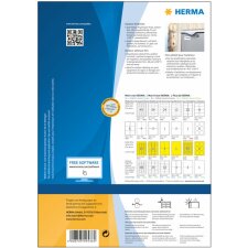 Herma SPECIAL Weatherproof outdoor film labels A4, 45,7 x 21,2 mm, white, extremely strong adhesion, stretchable