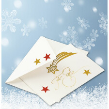 Herma Christmas stickers, stars, 200 stickers on roll, gold foil