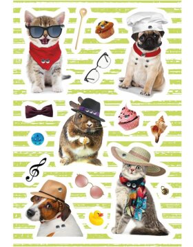 Herma MAGIC Stickers dog &amp; cat style, jewel