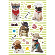 Herma MAGIC Sticker Dog & Cat Style, Jewel