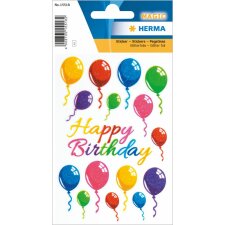 Herma MAGIC Bunte Luftballon Sticker mit glänzendem Glitter