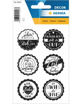 Herma DECOR Sticker Schöne Worte