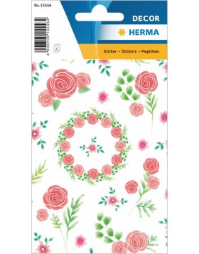 Herma DECOR Flowersticker Beautiful Rose, glittery