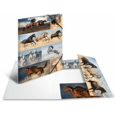 Herma Elasticated folder A3 cardboard horses