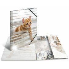 Herma Elasticated folder glossy animals A3 PP cats
