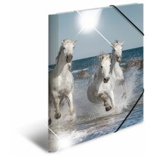 Herma Elasticated folder glossy animals A3 PP horses