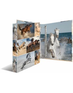 Herma Ring binder A4 cardboard 4D horses