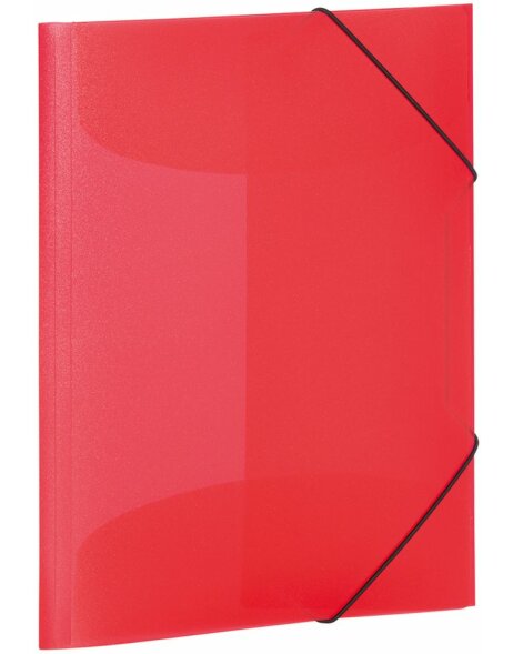 Herma Elasticated folder A4 PP translucent red