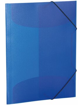 Herma Elasticated folder A4 PP translucent dark blue