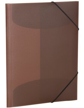 Herma Elasticated folder A4 PP translucent brown