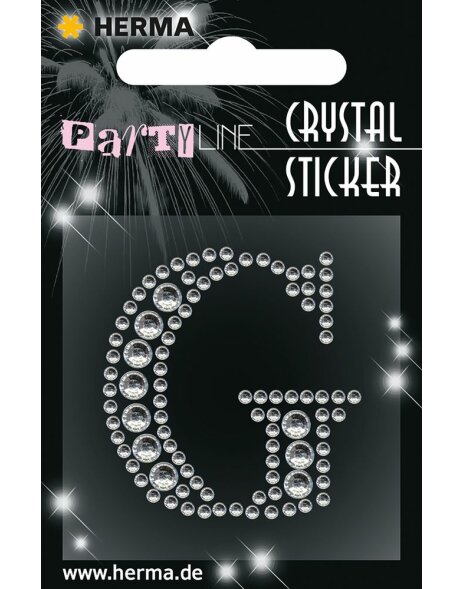 Herma FASHIONLine Crystal Sticker &quot;G&quot;;&quot;Herma Crystal Sticker