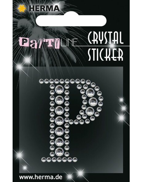 Herma FASHIONLine Crystal Sticker &quot;P&quot;;&quot;Herma Kristallen Sticker