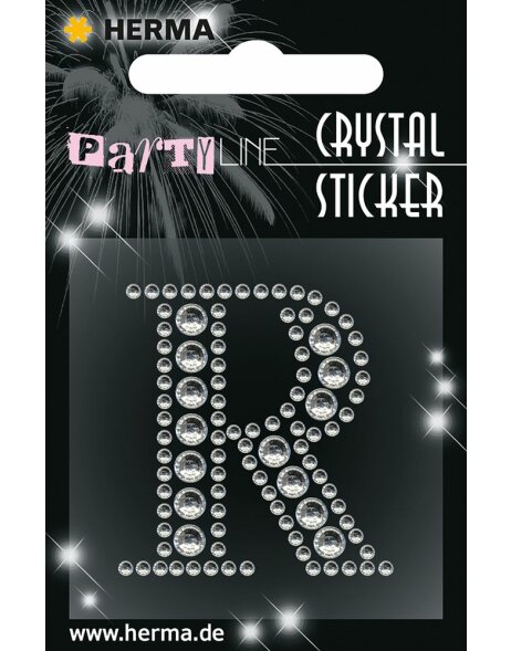 Herma FASHIONLine Crystal Sticker &quot;R&quot;; &quot;Herma Crystal Sticker