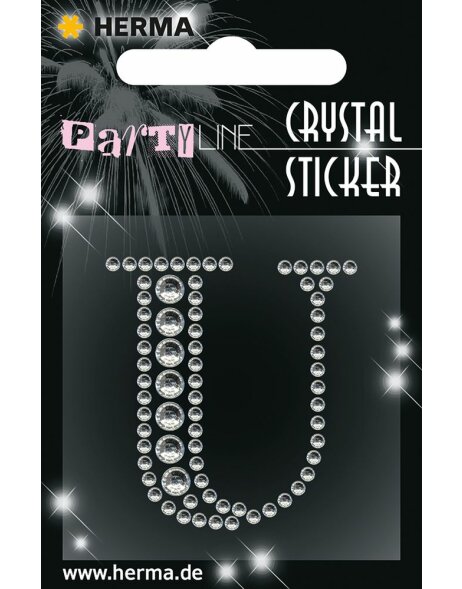Herma FASHIONLine Crystal Sticker &quot;U&quot;;&quot;Herma Crystal Sticker