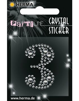 Herma FASHIONLine Crystal Sticker "3" ; "Herma Crystal Sticker