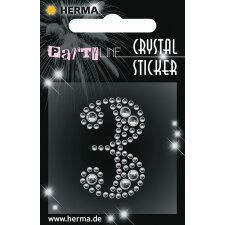 Herma FASHIONLine Crystal Sticker "3";"Herma Crystal Sticker