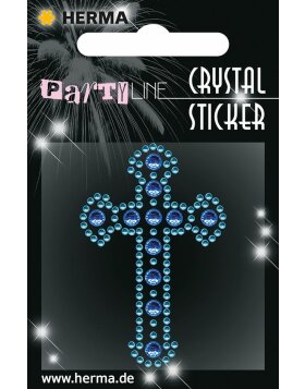 Herma FASHIONLine Crystal stickers crucifix blue