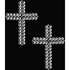 Herma FASHIONLine Crystal Sticker croix argenté