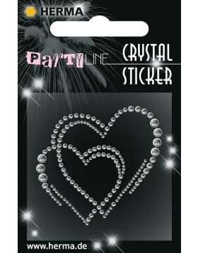 Herma FASHIONLine Crystal stickers double heart