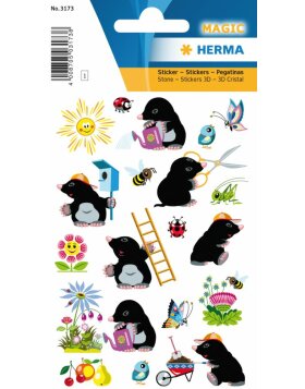Herma MAGIC Stickers garden animals, stone