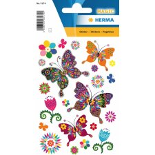 Herma MAGIC Sticker Schmetterlingsvielfalt, Glitterfolie