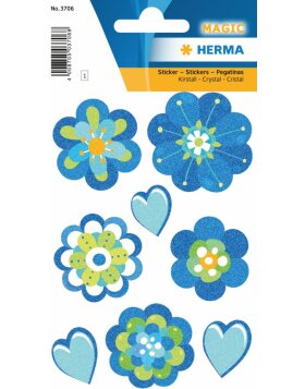 Herma MAGIC Sticker MAGIC Flower love, Crystal