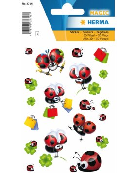 Herma MAGIC Stickers lucky bug, 3D wings